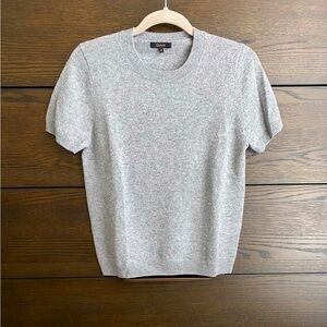 Short-sleeve, lightweight, cashmere sweater.